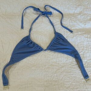 Zulu & zephyr signature tie halter top bikini top in bay blue US 4 AU 8 EU 36